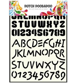 Artbox 4 x sjablonen letters alfabet knutselen cijfers