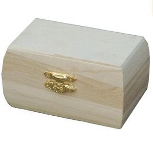 opschorten cent Vader fage houten kistje klein bolvormig 10 x 6,1 x 5,1 CM
