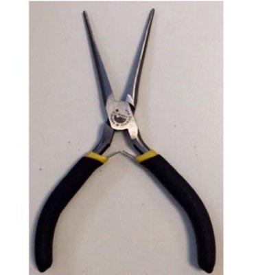 H&S Verchroomd gereedschap voor het maken van sieraden, set van 3, mini-tangen, lang, naald- en ronde punt, voor het maken van sieraden en het