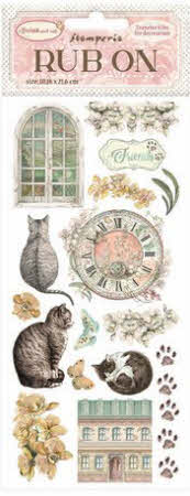 Stamperia Rub On Transfer Orchidee E Gatti, Foglio 10,16 X 21,6 Cm, Per Scrapbooking E Cardmaking - 2